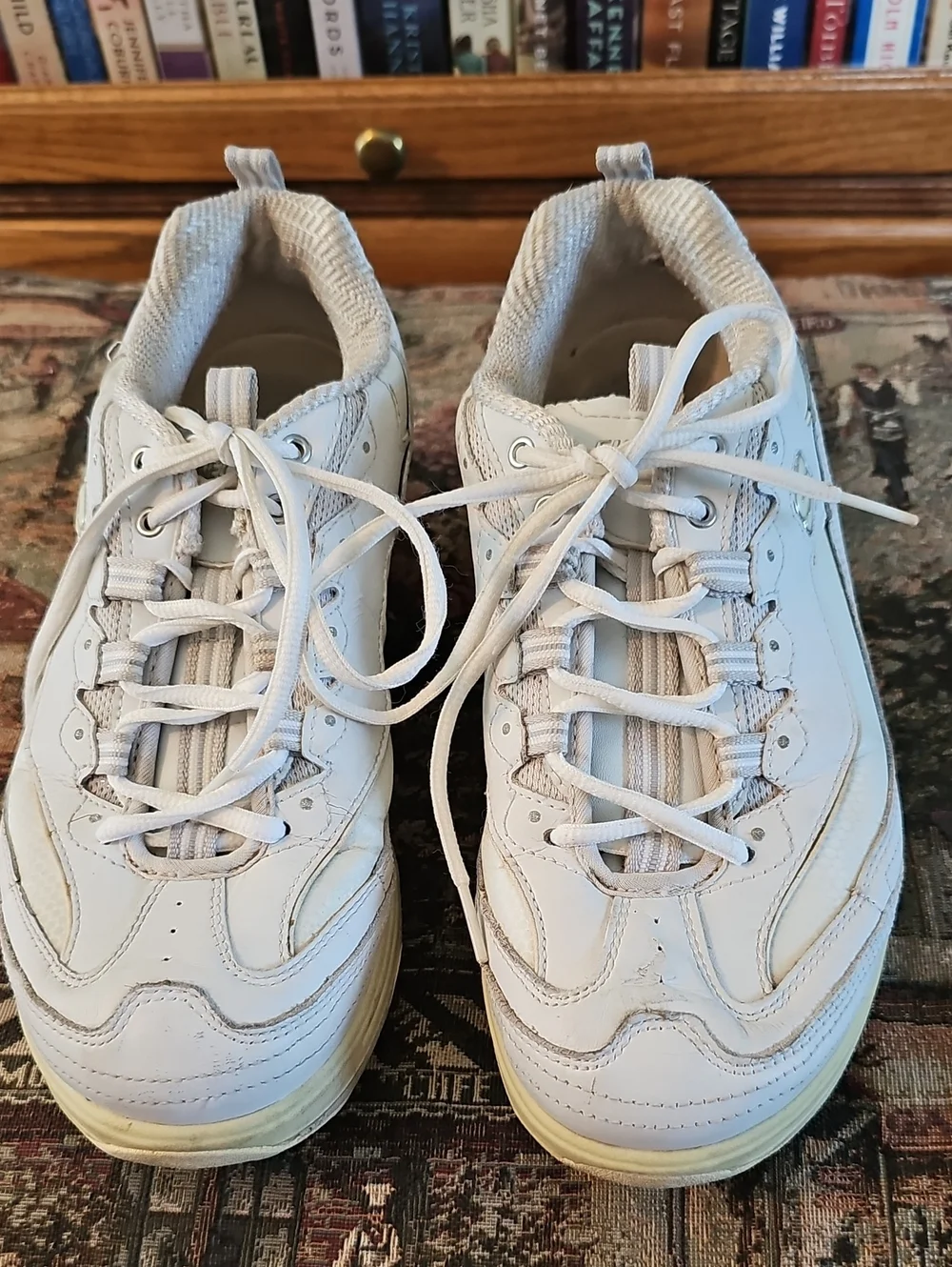 Skechers Women's White Lace-Up Athletic Sneakers